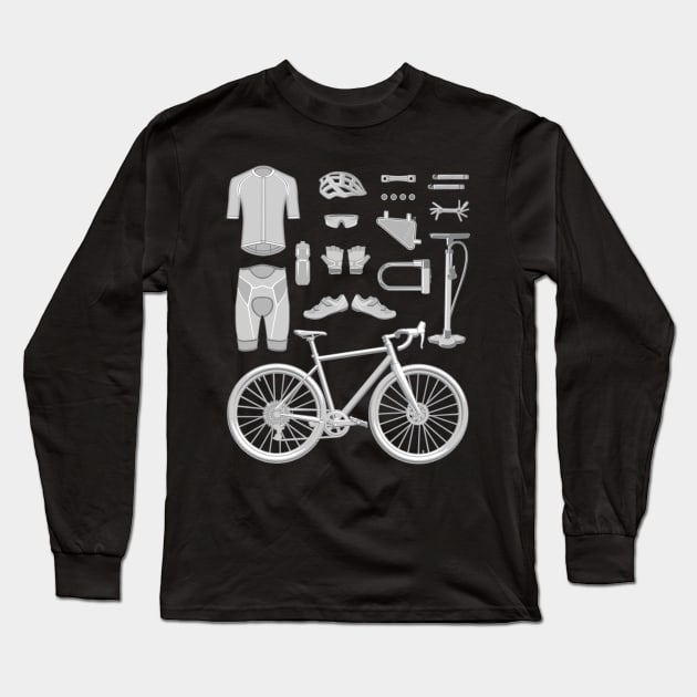 Bike Life Stuff Long Sleeve T-Shirt by zomboy